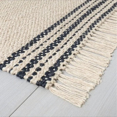 Stripe Jute Accent Rug Cream/Charcoal Hearth and Hand