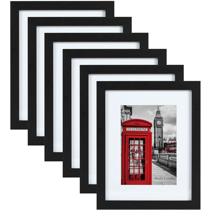 PEALSN 11" x 14" Picture Frames – Black, Set of 6 – Open Box