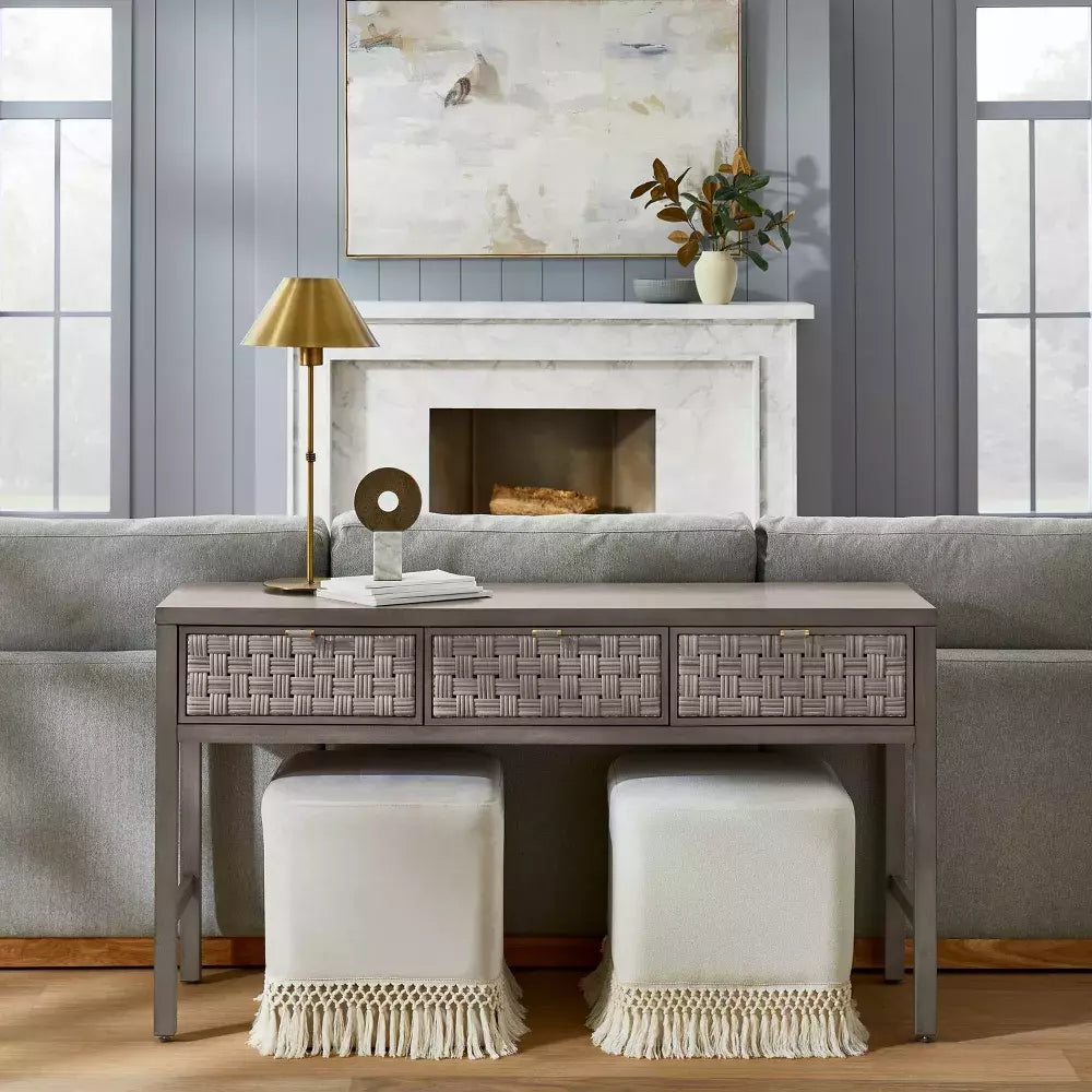 Palmdale Knockdown Woven Drawer Console - Threshold™ designed with Studio McGee