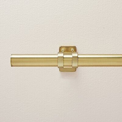 28" – 48" Classic Steel Curtain Rod with Antiqued Brass Finish Hearth