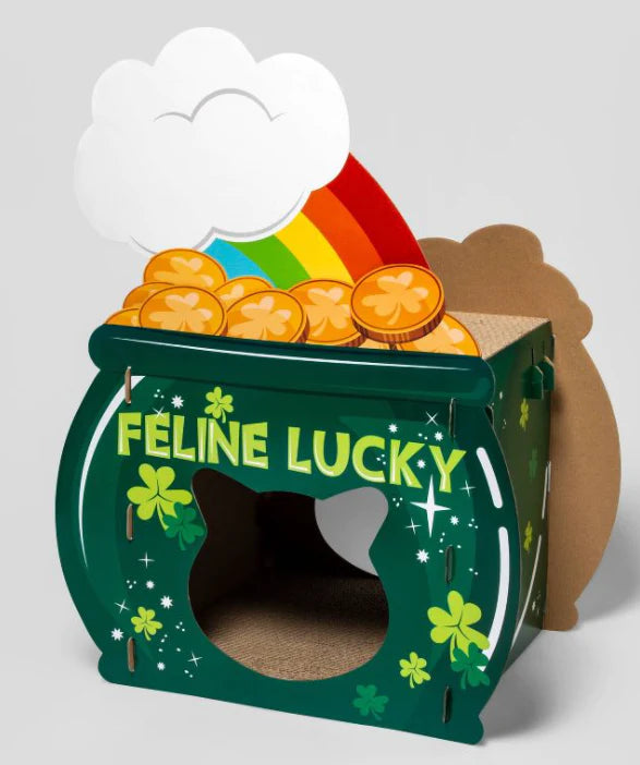 St. Patrick's Day Pot of Gold Cat Scratch House