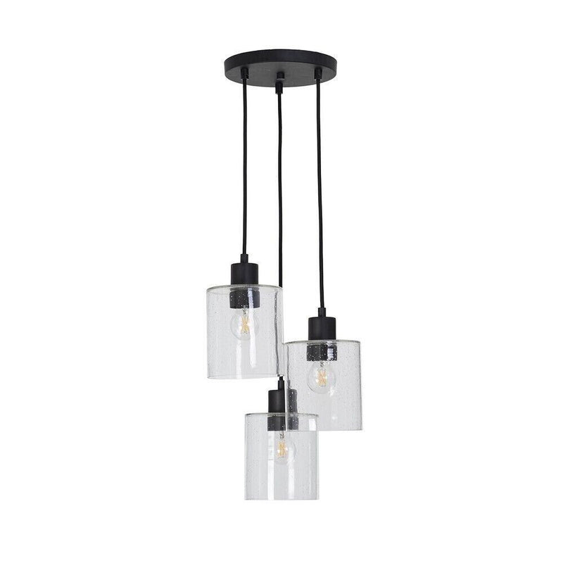 Threshold Hudson Industrial 3 Cluster Ceiling Lights Black
