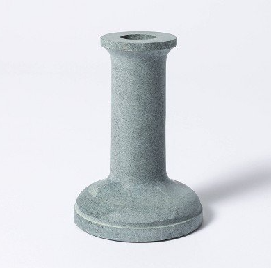 Soapstone Taper Candle Holder Gray - 5″ x 3.5″