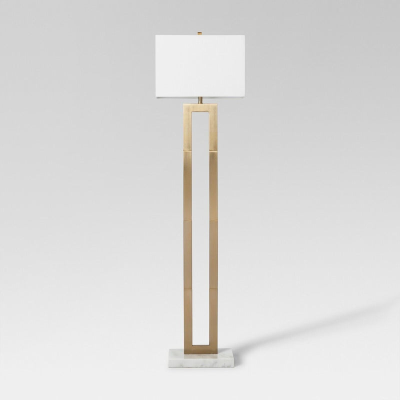 Weston Window Pane Floor Lamp Brass