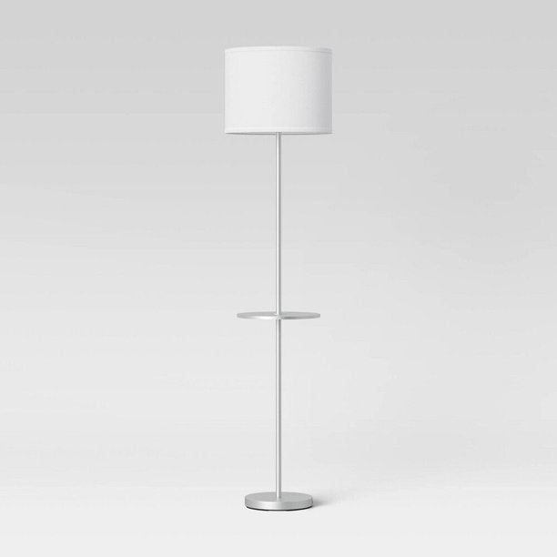 Floor Lamp with Shelf (Includes LED Light Bulb) Gray - Room Essentials