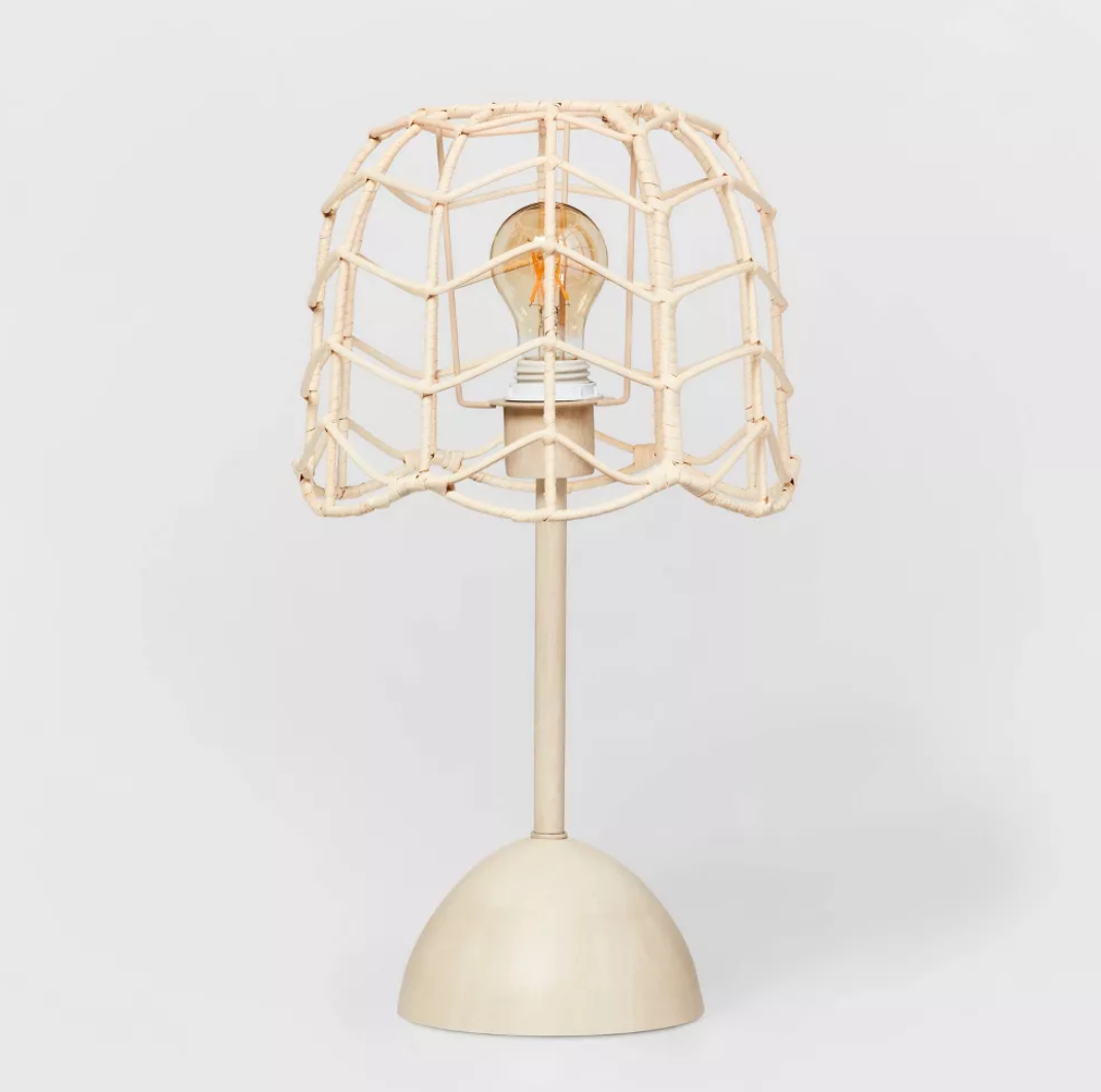 Rattan Table Lamp Natural - Pillowfort™