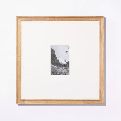 15 x 15 Matted to 4" x 6" Gallery Frame Natural Wood - Threshold™ designed with Studio McGee