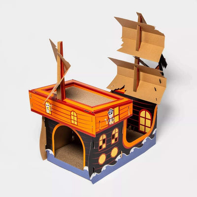 Glow in the Dark Pirate Ship Halloween Cat Scratcher - Hyde & EEK! Boutique