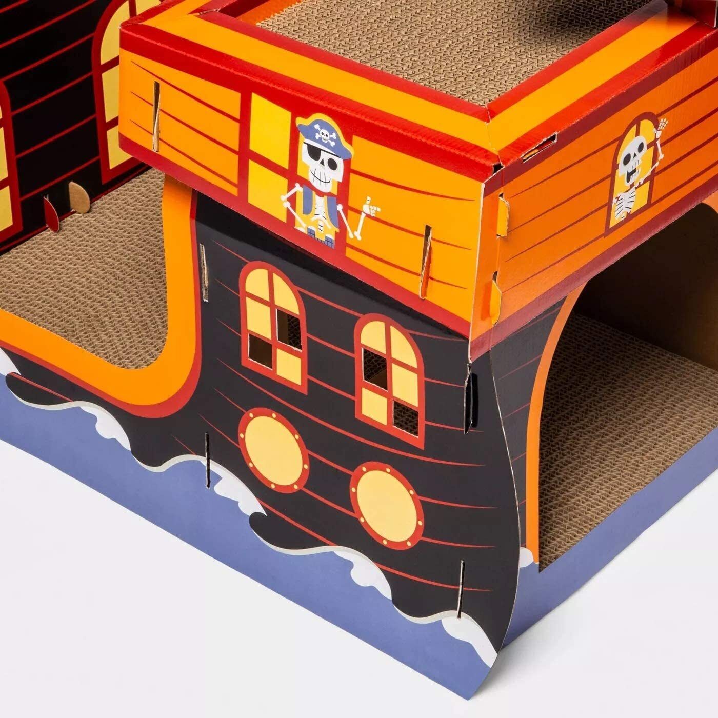 Glow in the Dark Pirate Ship Halloween Cat Scratcher - Hyde & EEK! Boutique