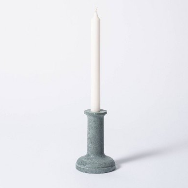 Soapstone Taper Candle Holder Gray - 5″ x 3.5″