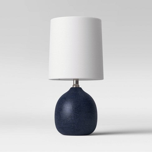 Textured ceramic mini accent lamp - Threshold Blue