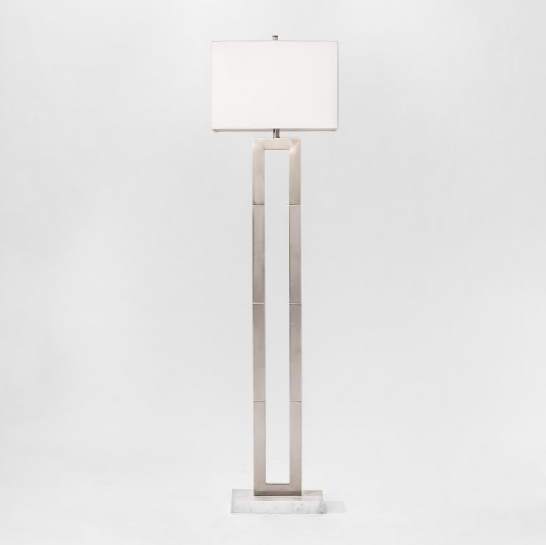 Weston Window Pane Floor Lamp Nickel -Project 62