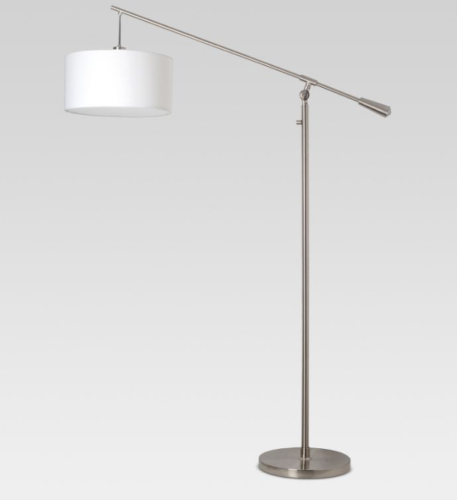 Cantilever Drop Pendant Floor Lamp Nickel Finish