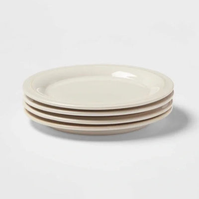 10" 4pk Stoneware Rockwood Dinner Plates