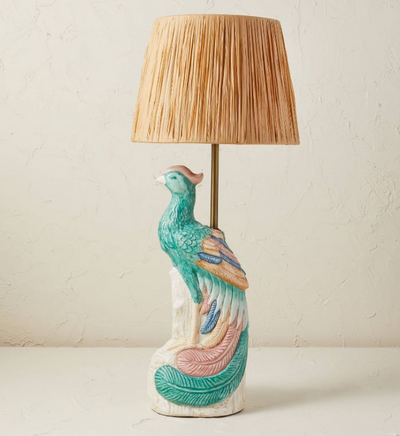 Peacock Table Lamp (Includes LED Light Bulb) Blue - Opalhouse™ & Jungalow™