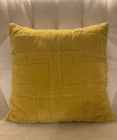 Quilted Cotton Velvet Throw Pillow - Opalhouse™ designed with Jungalow™ - GOLD