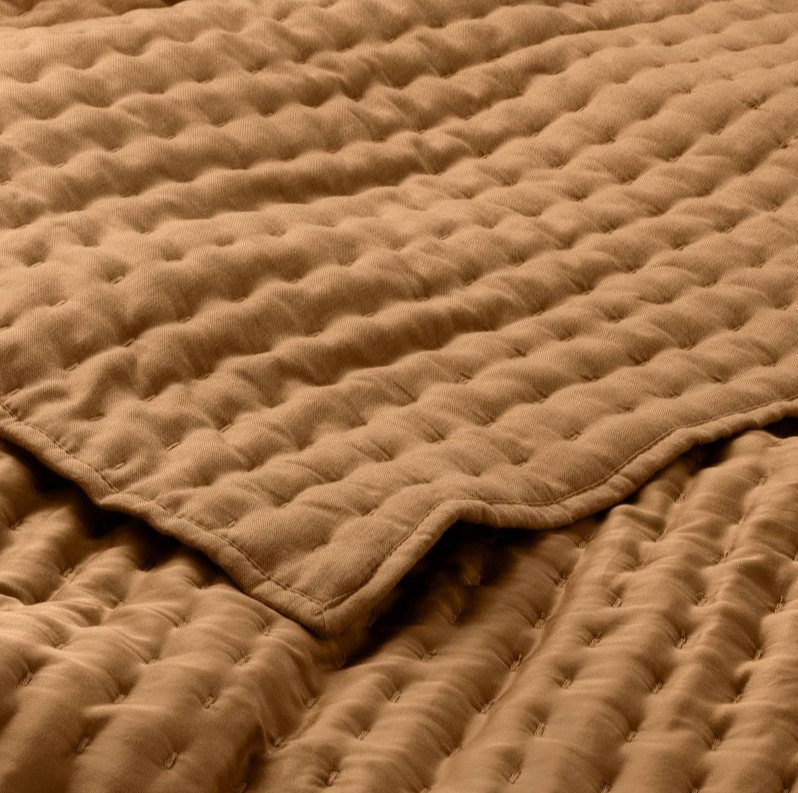 Full/Queen Cashmere Blend Quilt Warm Brown - Casaluna™