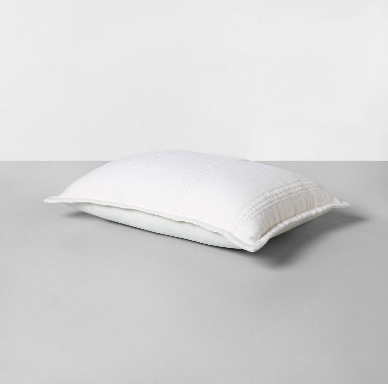 14" x 20" Textured Stripe Lumbar Pillow Sour Cream -
