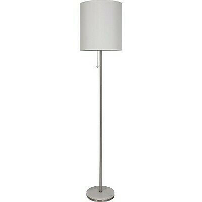 Nickel and Marble Base Stick Floor Lamp (Includes LED Light Bulb) - Project 62