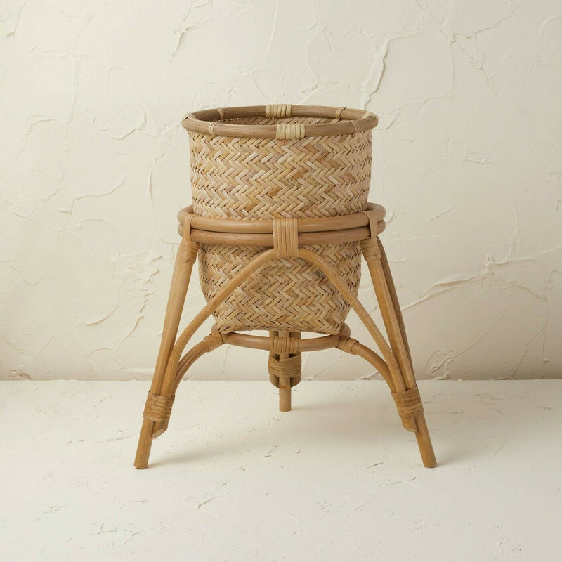 Rattan Woven Planter Basket Natural 13.5" x 15.5"