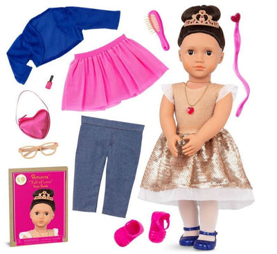 Our Generation Fashion Starter Kit in Gift Box Amora with Mix & Match Outfits  62243447875