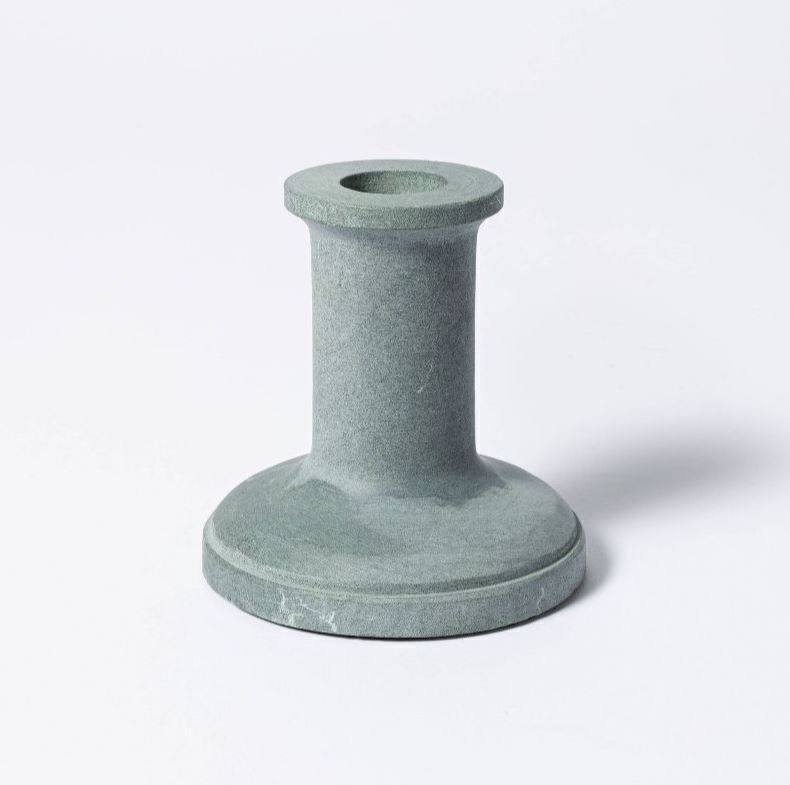 Studio McGee x Threshold 3.5" x 3.5" Soapstone Taper Candle Holder Gray