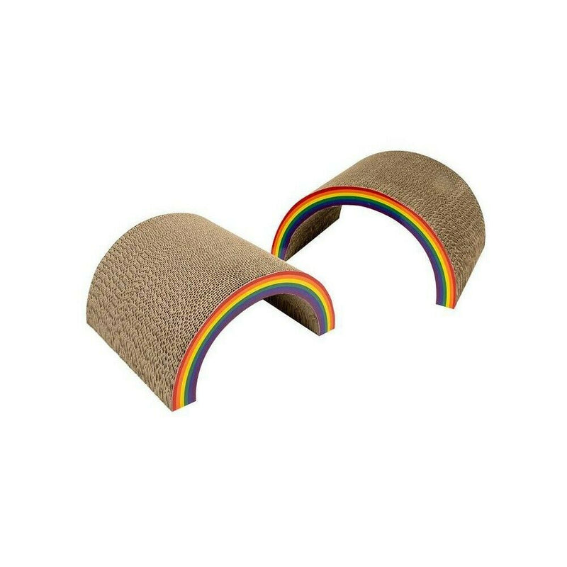 Double Rainbow Cat Scratcher Toy – Boots & Barkley - 2 Sets