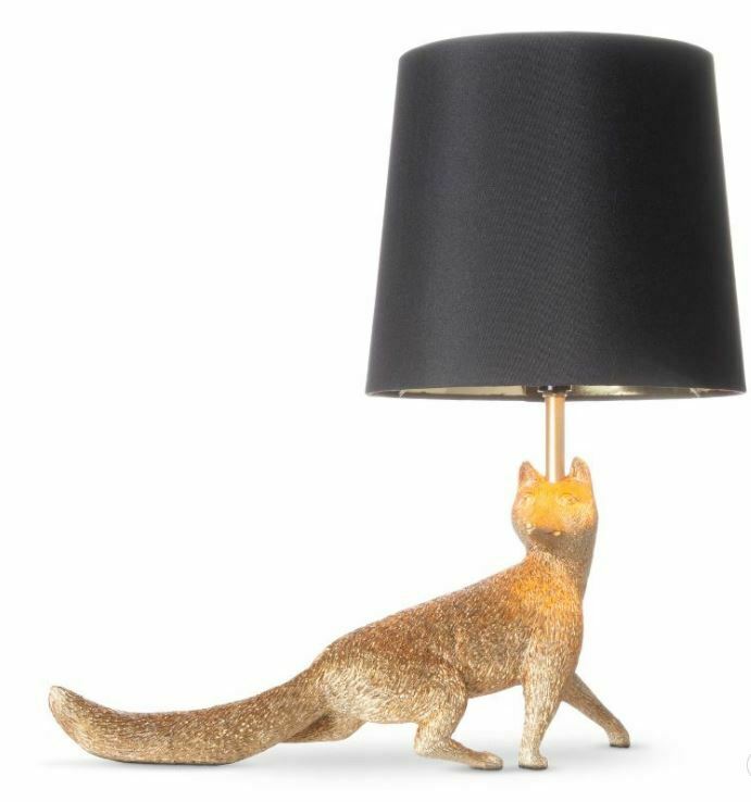 Fox Table Lamp Black/Gold - J. Hunt