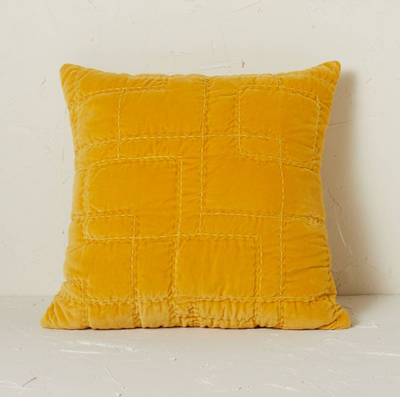 Quilted Cotton Velvet Throw Pillow - Opalhouse™ designed with Jungalow™ - GOLD