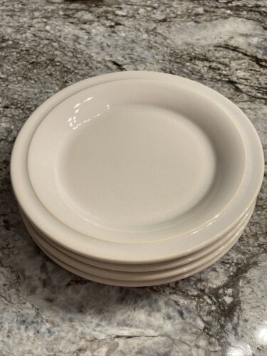 Set of 4  Porcelain Salad Plates Artisan Beige