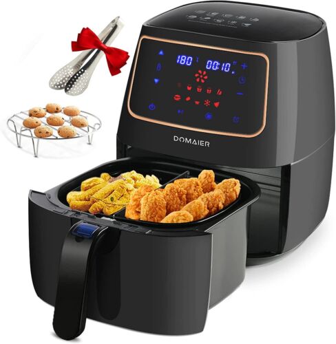 Air Fryer with 10 Presets, 3.7 QT Digital LED Screen Airfryer with Recipes